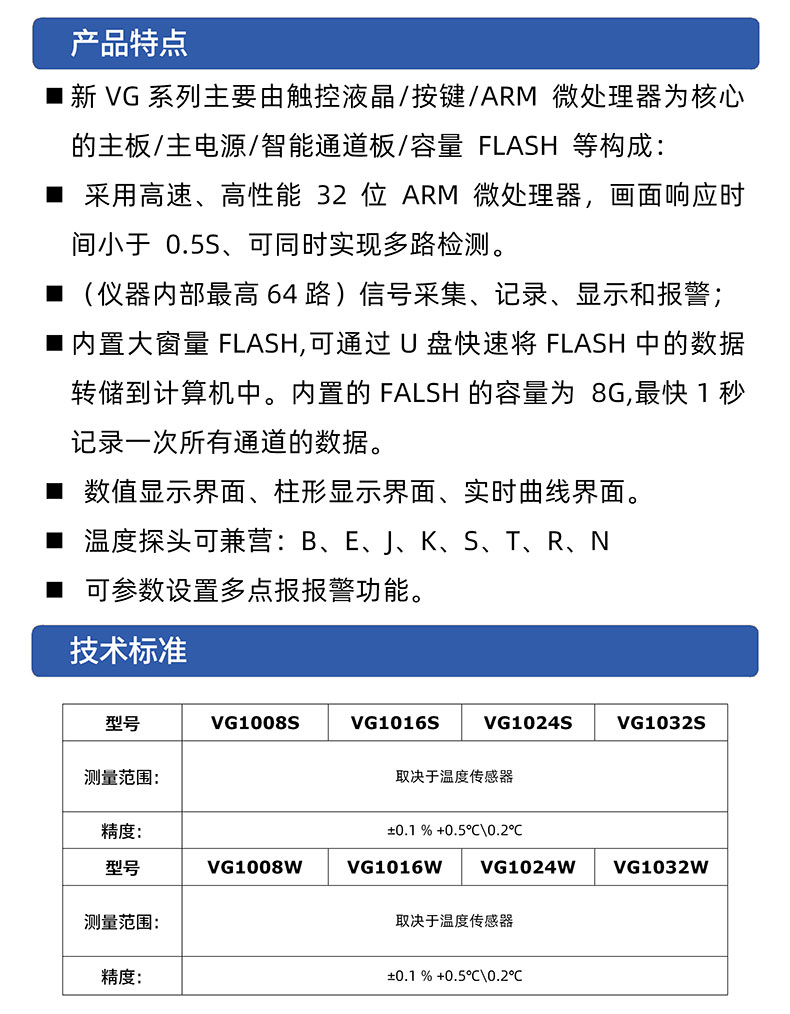 威格多路溫度測量儀 溫升測試儀(VG1016W)廠家直銷，品質(zhì)保障插圖2