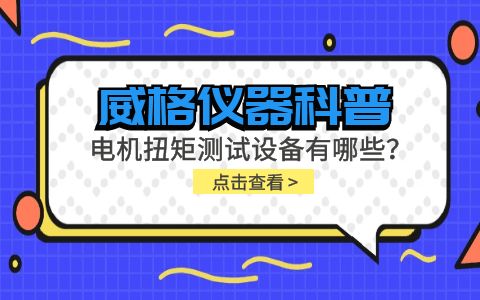 威格儀器-電機扭矩測試設(shè)備有哪些？插圖